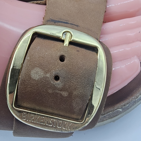 Birkenstock Arizona Big Buckle Sandals Cognac Leather Size 37 US 6 6.5 - Picture 10 of 11